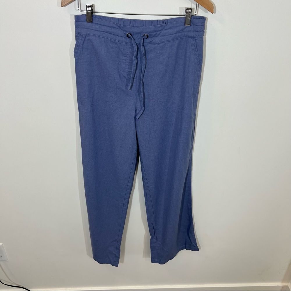 NWT Denim & Co. Linen Blend Pull-On Full-Length Pants | Size XS - Picture 2 of 10